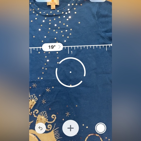 Quacker Factory Blue Pullover Sweater Snowman Beaded Embroidered Small‎ D-69 - Picture 5 of 10